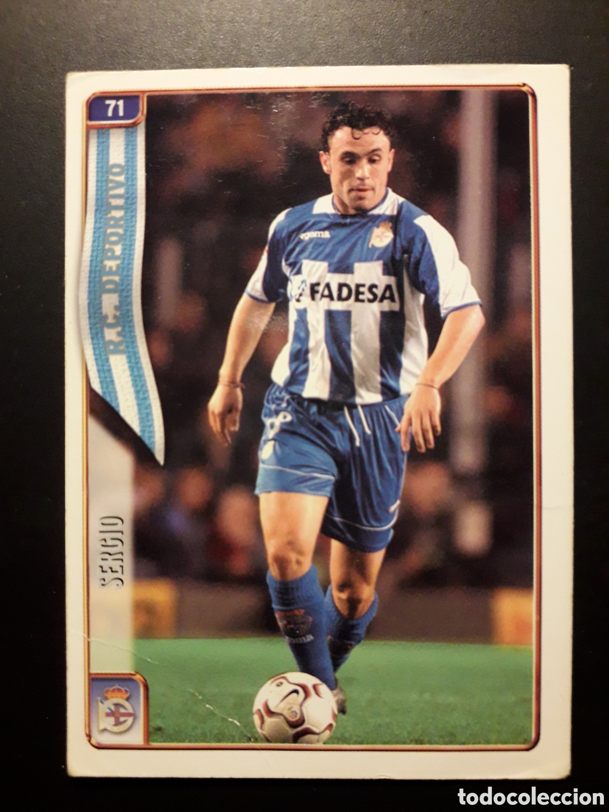Fu&szlig;ball-Sticker: SERGIO DEPORTIVO DE LA CORU&Ntilde;A N&deg; 71 FICHAS LIGA 2004 2005 04 05 MUNDICROMO PEDIDO M&Iacute;NIMO 3&euro;