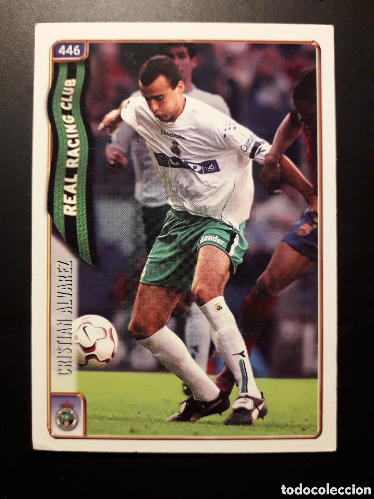 Fu&szlig;ball-Sticker: CRISTIAN &Aacute;LVAREZ RACING DE SANTANDER N&deg; 446 FICHAS LIGA 2004 2005 04 05 MUNDICROMO PEDIDO M&Iacute;NIMO 3&euro;.