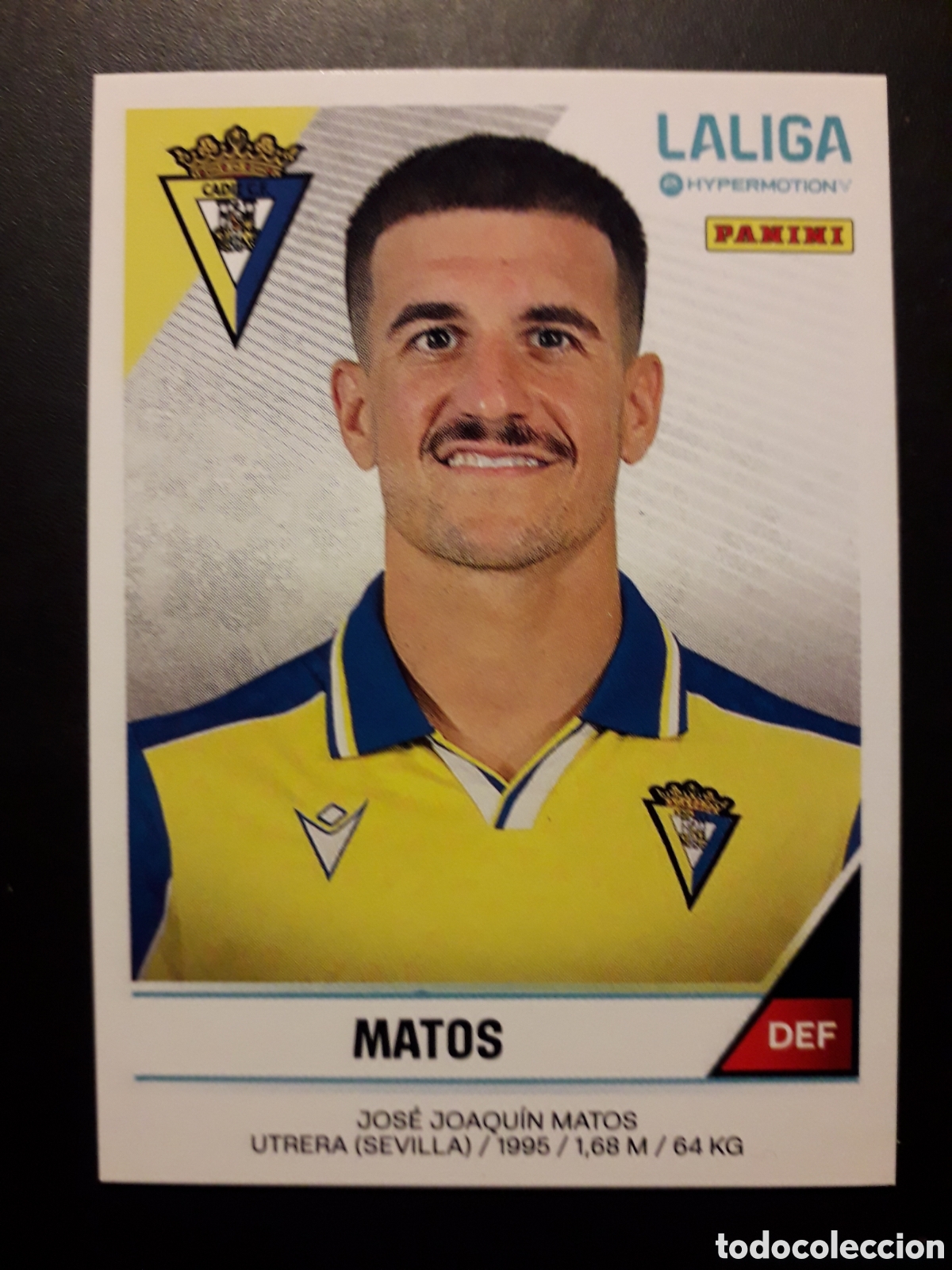 Fu&szlig;ball-Sticker: MATOS C&Aacute;DIZ N&deg; 68 LALIGA HYPERMOTION 24 25 2024 2025 PANINI SIN PEGAR PEDIDO M&Iacute;NIMO 3&euro;.