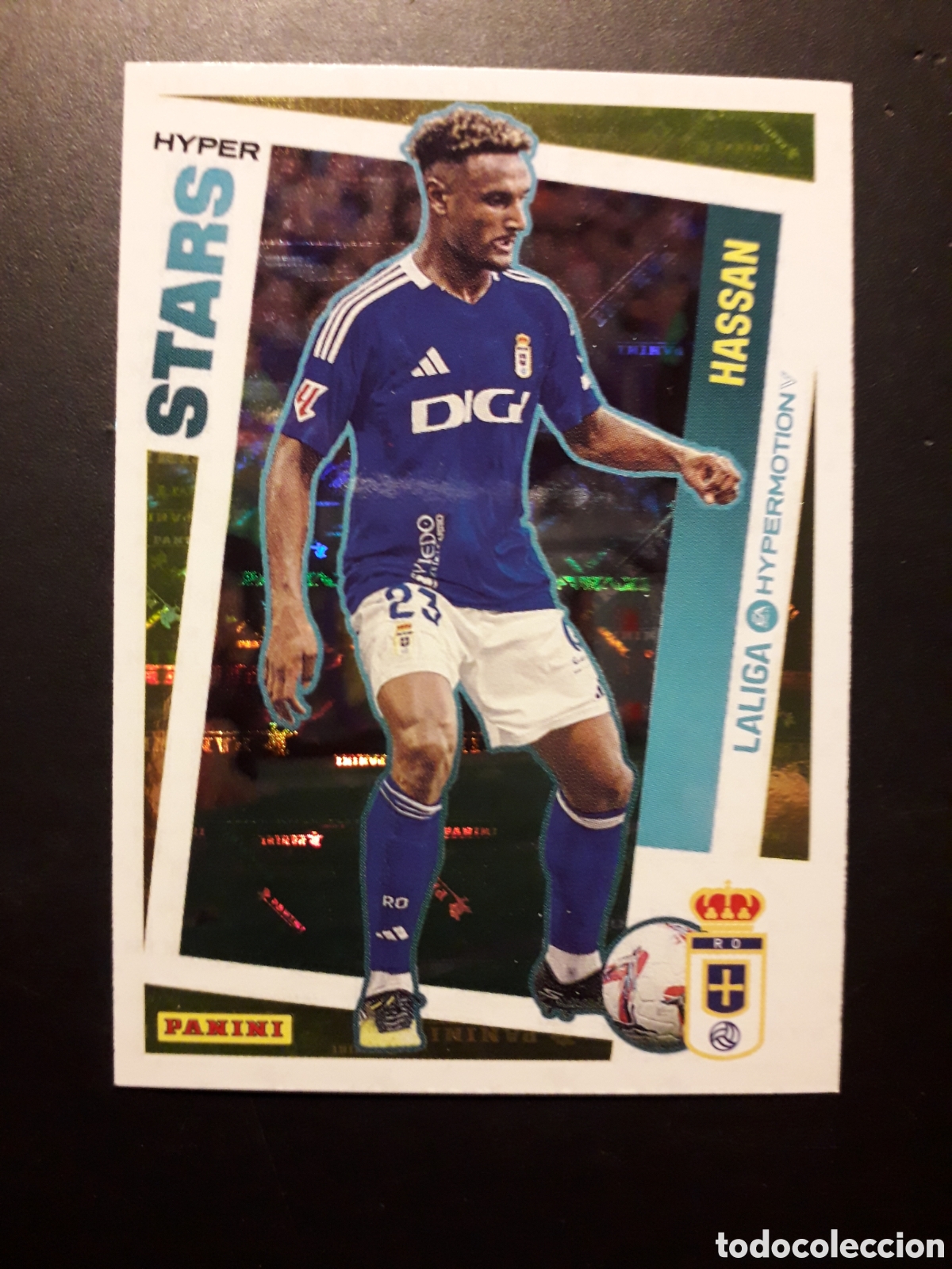 Fu&szlig;ball-Sticker: HASSAN OVIEDO N&deg; 434 HYPER STARS LALIGA HYPERMOTION 24 25 2024 2025 PANINI SIN PEG PEDIDO M&Iacute;NIMO 3&euro;