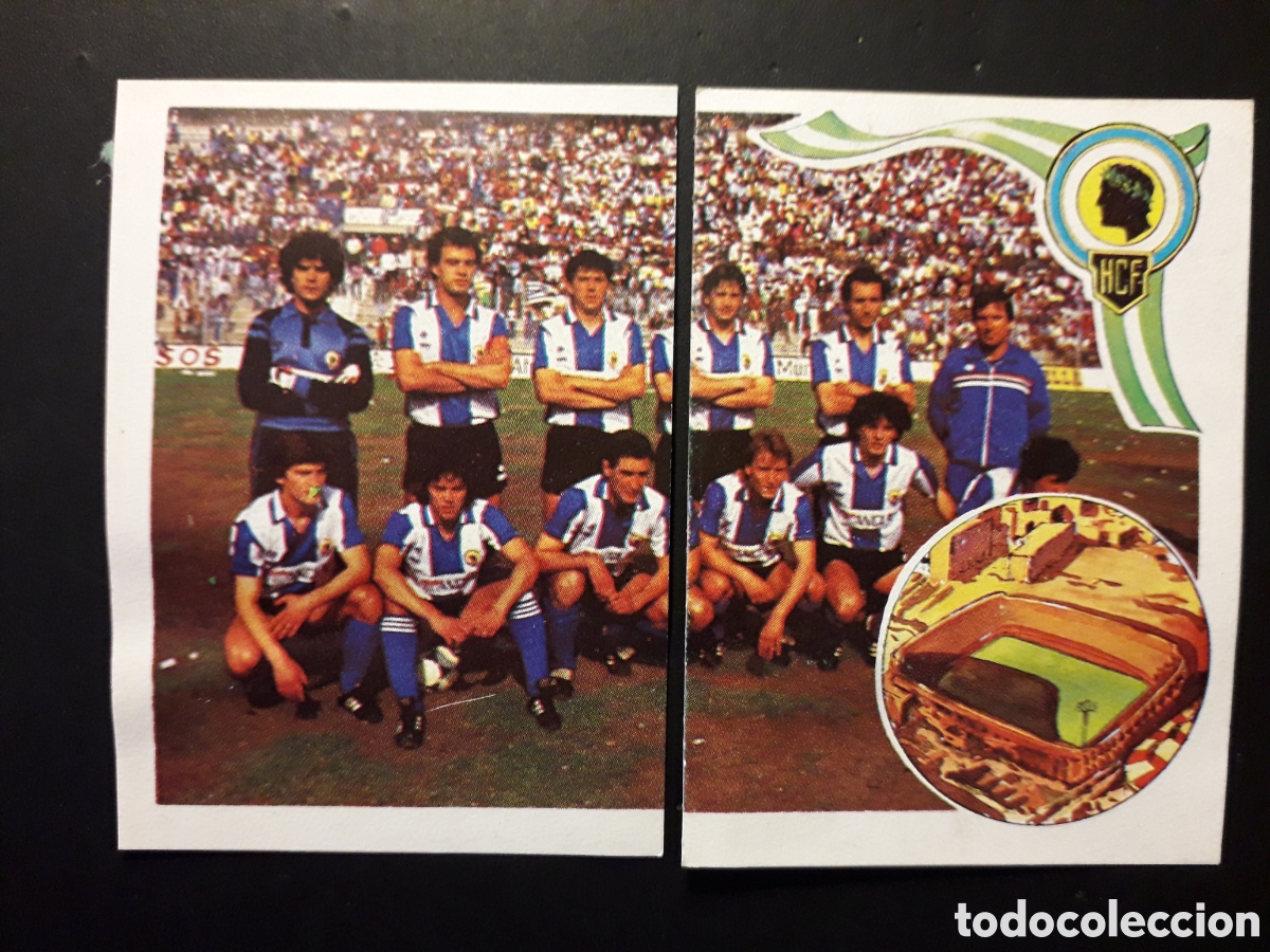 Fu&szlig;ball-Sticker: H&Eacute;RCULES EQUIPO/ALINEACI&Oacute;N N&deg; 153 Y 154 ED MAGA 1984 1985 84 85 DESPEGADOS PEDIDO M&Iacute;NIMO 3&euro;.