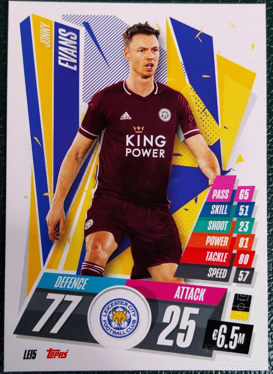 Cartes &agrave; collectionner de Football: LEI5 EVANS LEICESTER CITY CHAMPIONS LEAGUE 20 21 FICHAS ALBUM TOPPS MATCH ATTAX 2020 2021