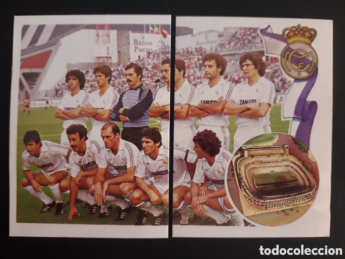 Fu&szlig;ball-Sticker: REAL MADRID EQUIPO/ALINEACI&Oacute;N N&deg; 125 Y 126 ED MAGA 1984 1985 84 85 DESPEGADOS PEDIDO M&Iacute;NIMO 3&euro;
