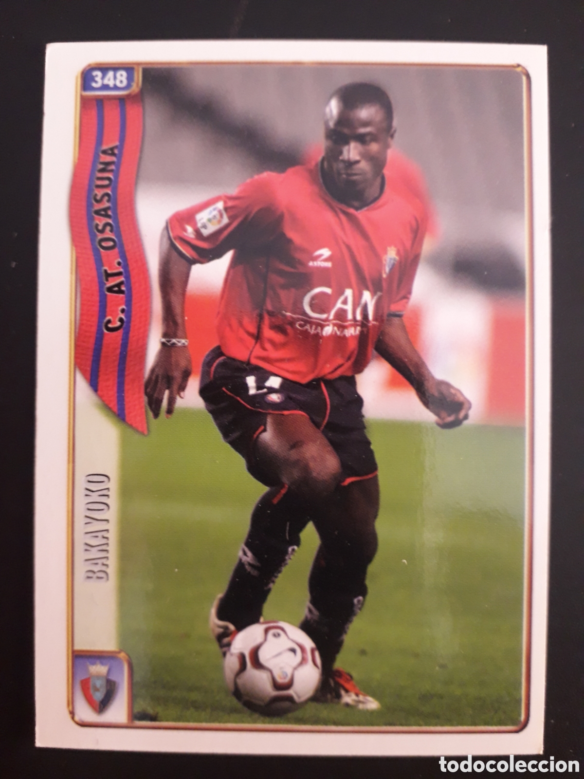 Fu&szlig;ball-Sticker: BAKAYOKO OSASUNA N&deg; 348 FICHAS LIGA 2004 2005 04 05 MUNDICROMO PEDIDO M&Iacute;NIMO 3&euro;