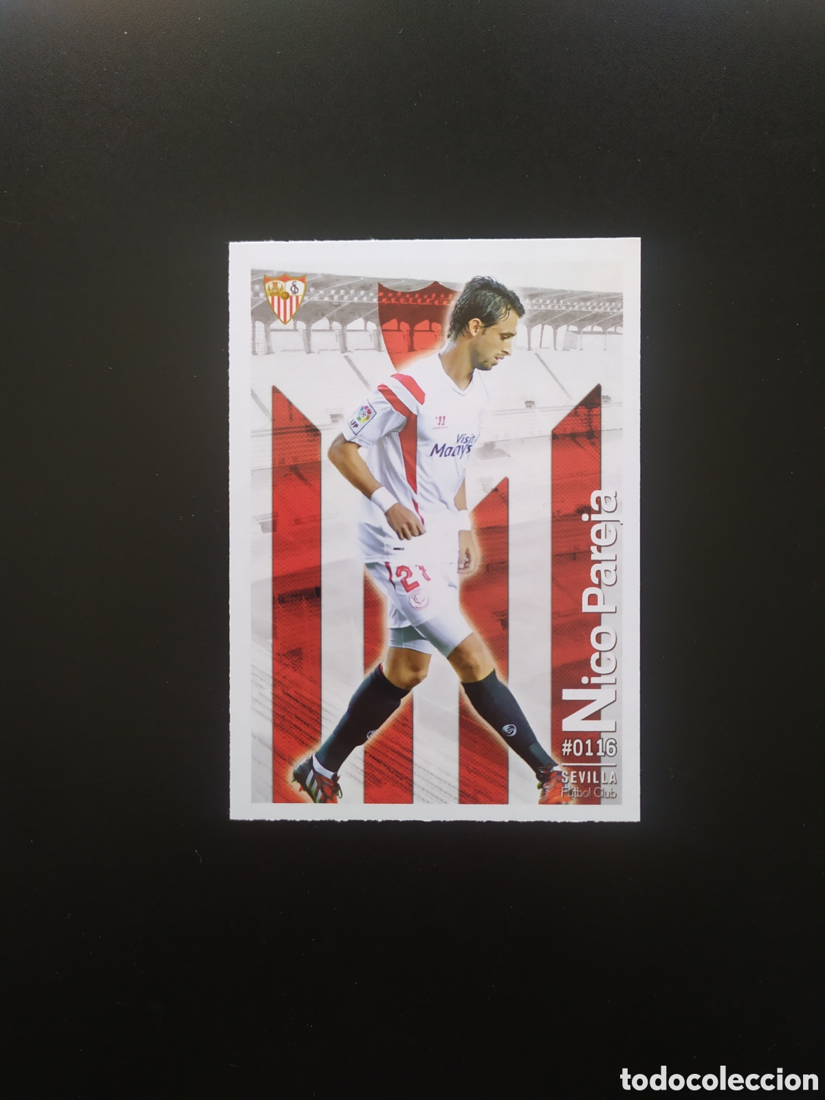 Cromos de f&uacute;tbol: Mundicromo fichas Liga 2015 2016 15 16 Nico Pareja n&deg; 116 Sevilla