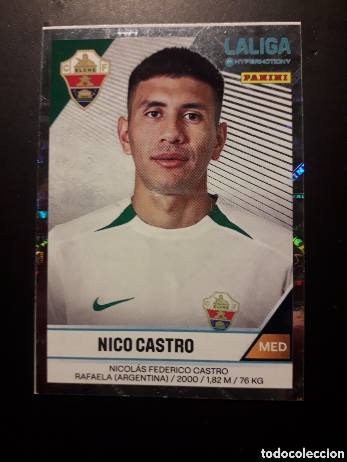 Fu&szlig;ball-Sticker: NICO CASTRO ELCHE N&deg; 183 LALIGA HYPERMOTION 24 25 2024 2025 PANINI SIN PEGAR PEDIDO M&Iacute;NIMO 3&euro;.