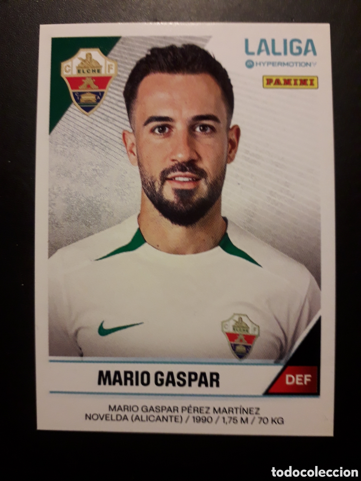 Fu&szlig;ball-Sticker: MARIO GASPAR ELCHE N&deg; 178 LALIGA HYPERMOTION 24 25 2024 2025 PANINI SIN PEGAR PEDIDO M&Iacute;NIMO 3&euro;