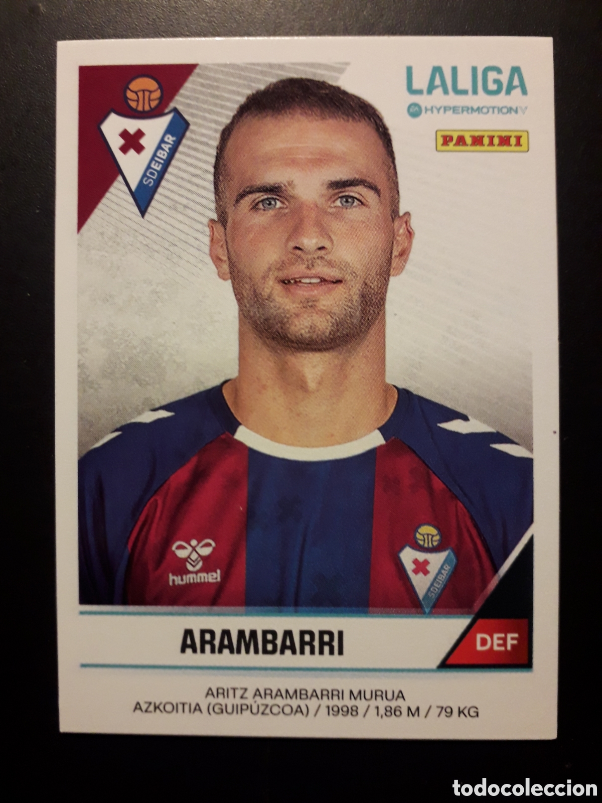 Fu&szlig;ball-Sticker: ARAMBARRI EIBAR N&deg; 160 LALIGA HYPERMOTION 24 25 2024 2025 PANINI SIN PEGAR PEDIDO M&Iacute;NIMO 3&euro;