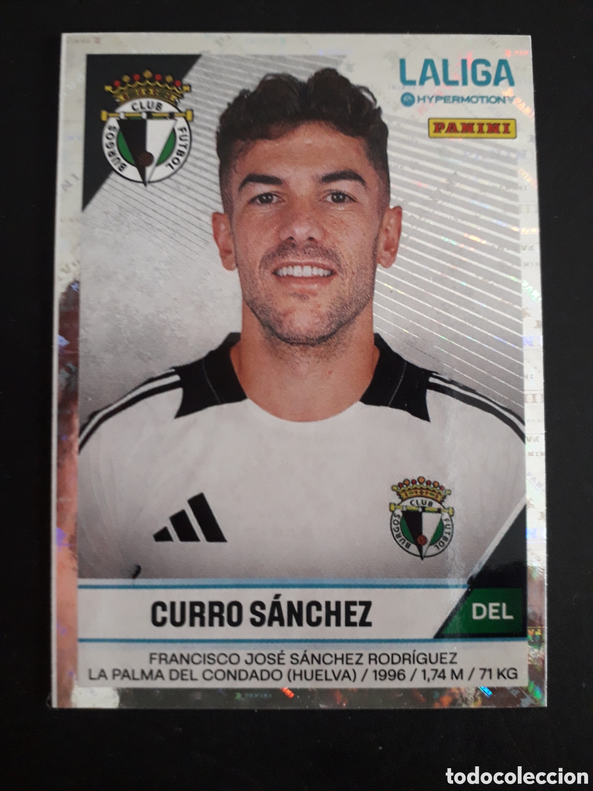 Cartes &agrave; collectionner de Football: CURRO S&Aacute;NCHEZ BURGOS N&deg; 56 LALIGA HYPERMOTION 24 25 2024 2025 PANINI SIN PEGAR PEDIDO M&Iacute;NIMO 3&euro;