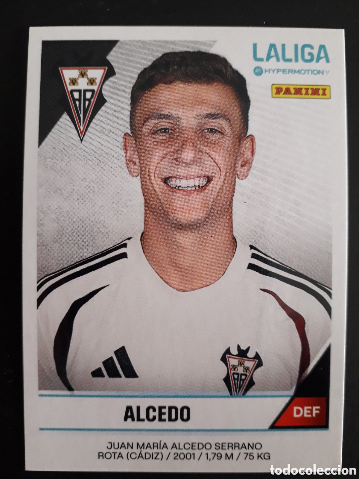 Fu&szlig;ball-Sticker: ALCEDO ALBACETE N&deg; 9A LALIGA HYPERMOTION 24 25 2024 2025 PANINI SIN PEGAR PEDIDO M&Iacute;NIMO 3&euro;