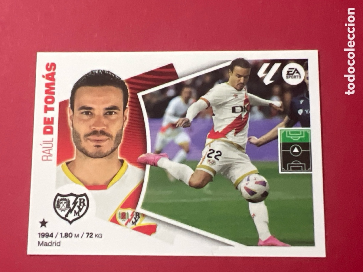 Figurine di Calcio: A1335. RAUL DE TOMAS - RAYO VALLECANO N&ordm; 19 LIGA ESTE 2024 2025 - 24 25