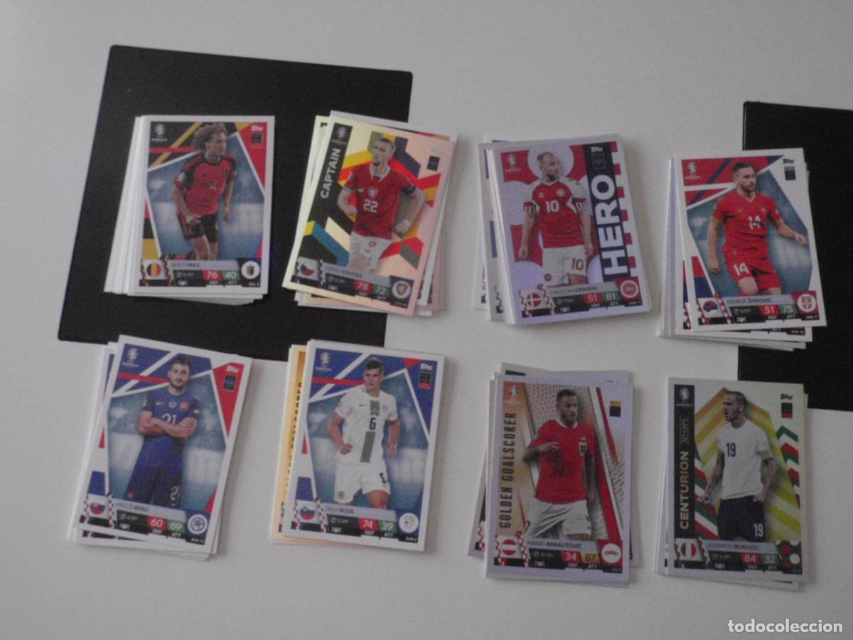 Fu&szlig;ball-Sticker: LOTE 69 Cromos diferentes f&uacute;tbol MATCH ATTAX EURO 2024 TRADING CARDS TOPPS