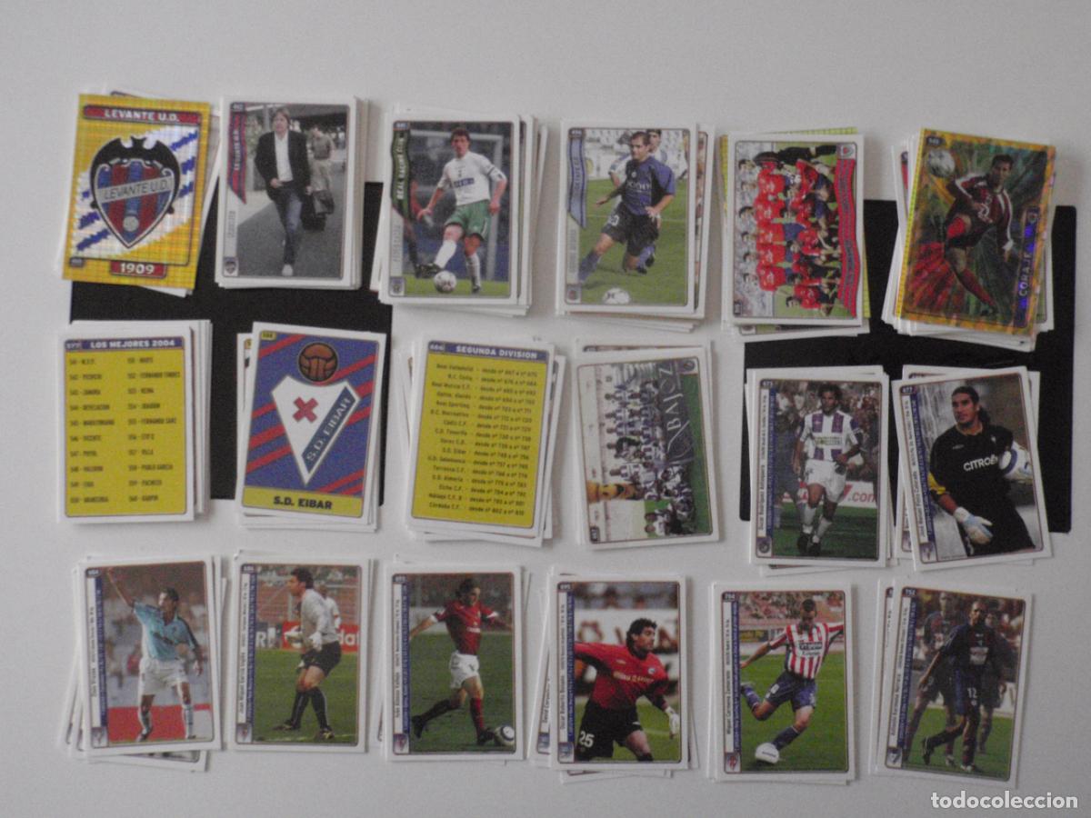 Fu&szlig;ball-Sticker: Lote 154 Cromos trading cards f&uacute;tbol DIFERENTES. LAS FICHAS DE LA LIGA 2004 2005 Mundicromo. 04 05