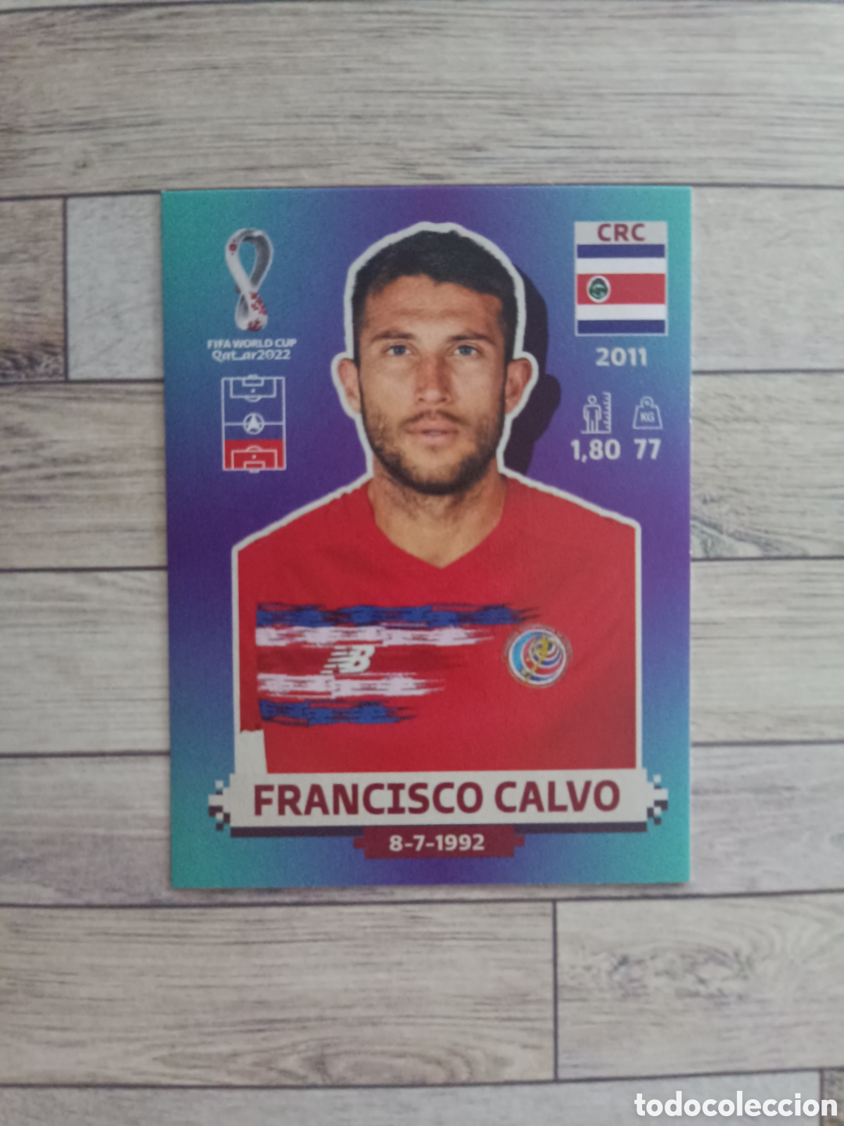 Fu&szlig;ball-Sticker: CRC 6 FRANCISCO CALVO COSTA RICA CRC6 FIFA WORLD CUP MUNDIAL QATAR 2022 22 STICKER PANINI