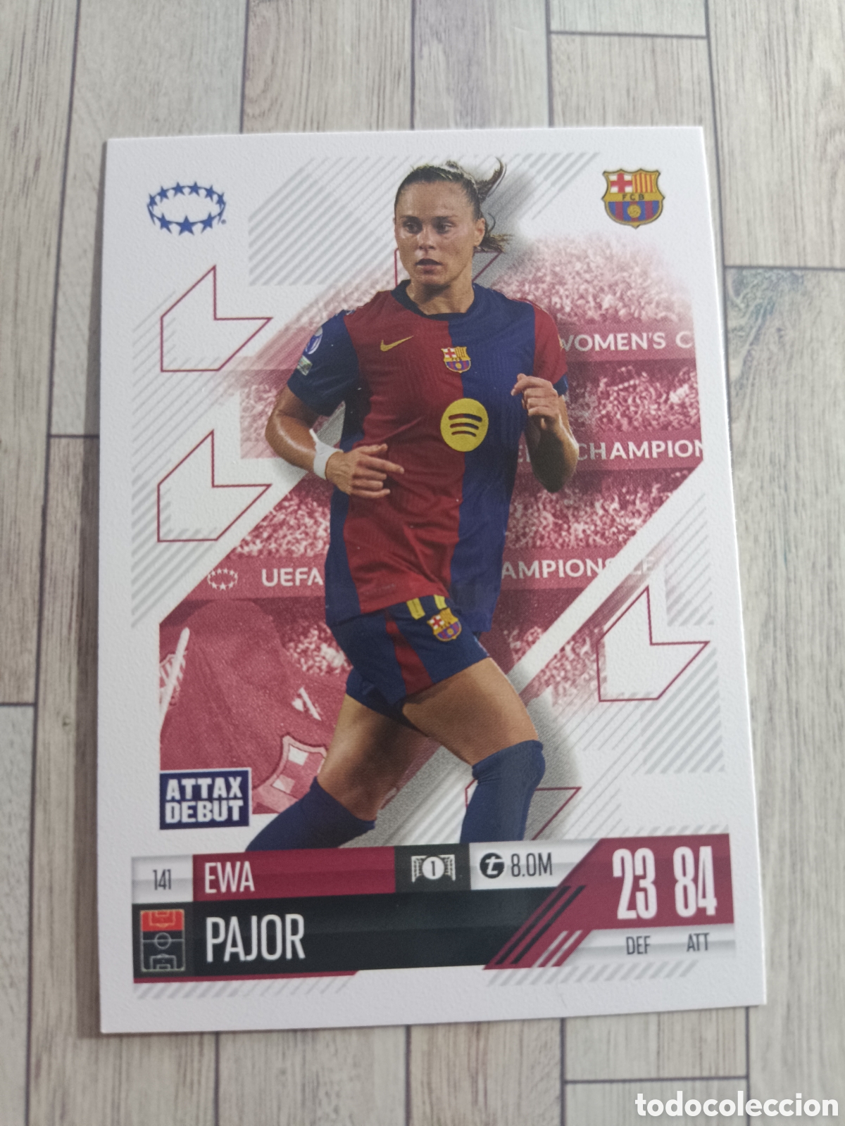 Cromos de F&uacute;tbol: 141 EWA PAJOR BARCELONA UWCL CHAMPIONS MATCH ATTAX EXTRA 2024 2025 TOPPS 24 25
