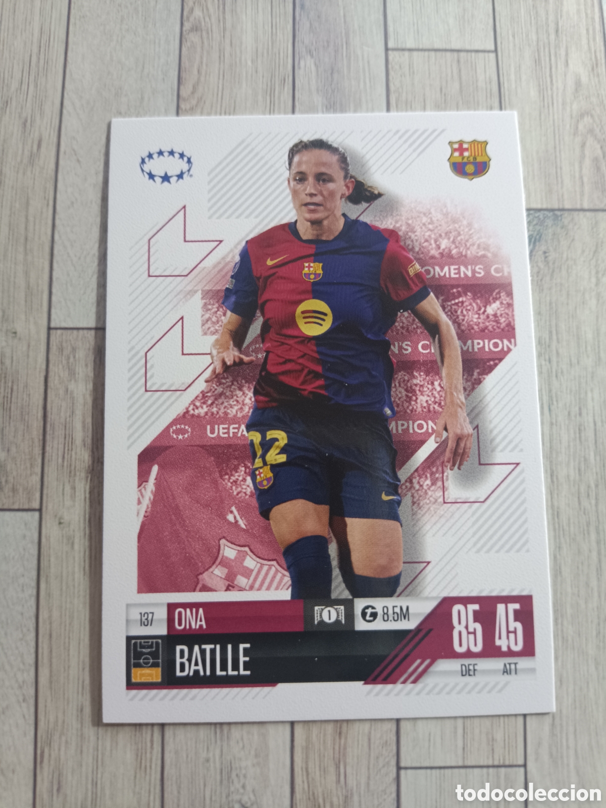 Figurine di Calcio: 137 ONA BATLLE BARCELONA UWCL CHAMPIONS MATCH ATTAX EXTRA 2024 2025 TOPPS 24 25