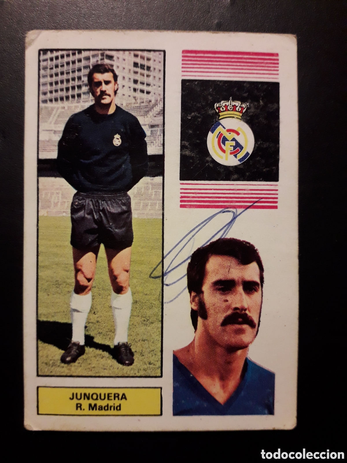 Cartes &agrave; collectionner de Football: JUNQUERA REAL MADRID FHER 1974-1975 74-75 SIN PEGAR, ESCRITO EN FRONTAL PEDIDO M&Iacute;NIMO 3&euro;