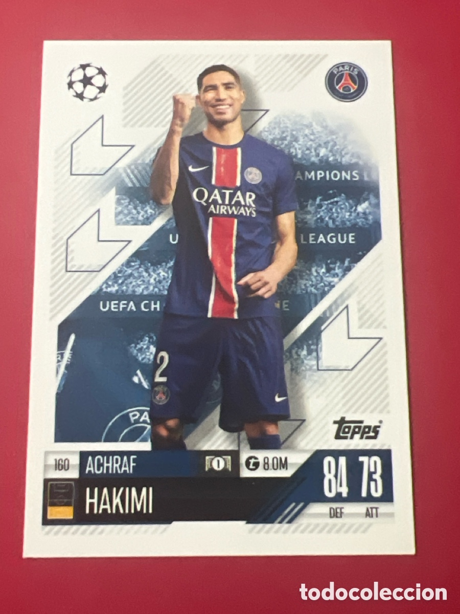 Figurine di Calcio: C4761. 160 HAKIMI PSG PARIS TOPPS MATCH ATTAX 2024 2025 24 25 CROMOS CARDS PANINI MEGACRACKS