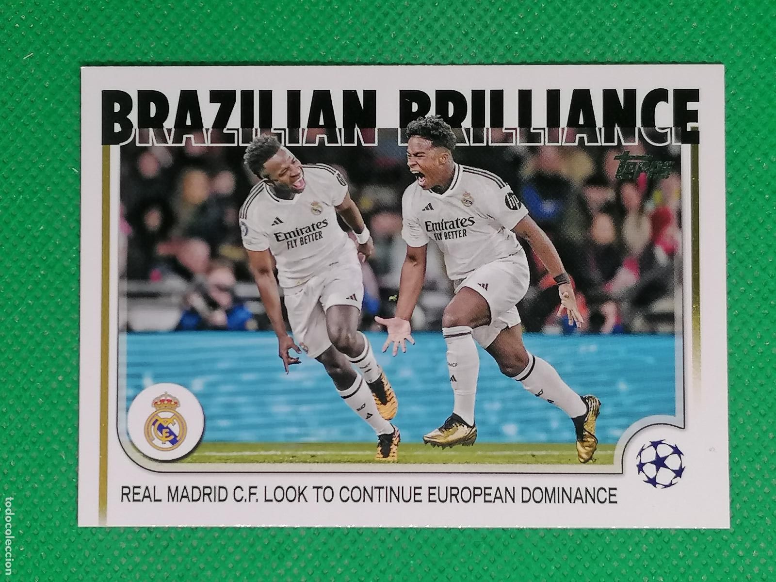 Cromos de F&uacute;tbol: 28 BRAZILIAN BRILLANCE ENDRICK VINI JR REAL MADRID ⚽ TOPPS UCC FLAGSHIP 24 25 2024 2025 ⚽