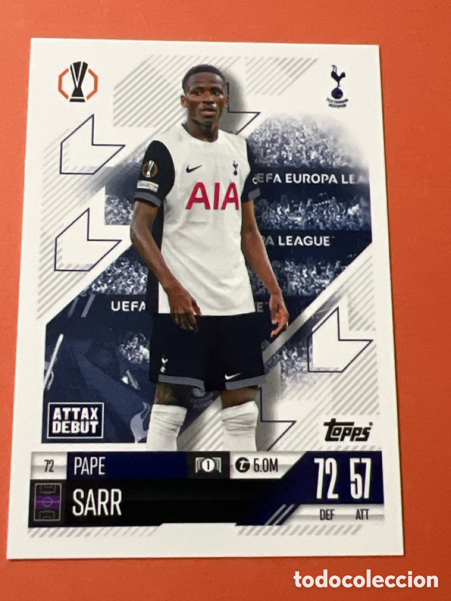 Cartes &agrave; collectionner de Football: C5175. Match Attax Topps 2024 2025 24 25 - 72 Sarr