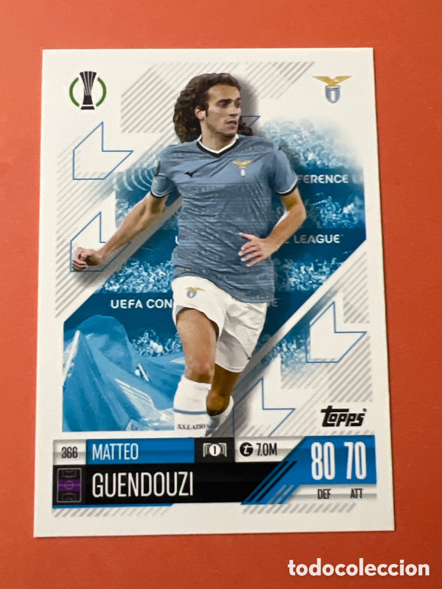 Figurine di Calcio: C5181. 366 MATTEO GUENDOUZI SS LAZIO MATCH ATTAX TOPPS CARD CROMO 2024 2025