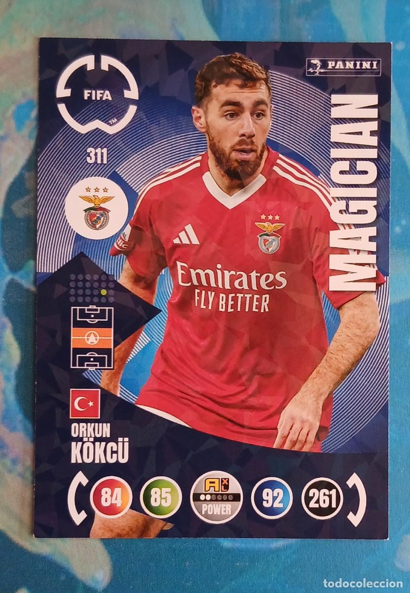Cromos de f&uacute;tbol: CROMO n&ordm; 311 K&Ouml;KC&Uuml; BENFICA MAGICIAN FIFA CLUB WORLD CUP 2025 ADRENALYN XL DE PANINI. Nuevo.