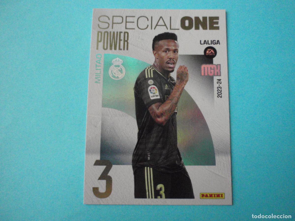 Fu&szlig;ball-Sticker: Cromo P399 MILITAO SPECIAL ONE POWER. Trading card MGK Megacracks LA LIGA 2023 2024 Panini 23 24