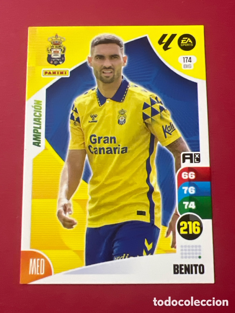 Football Stickers: A2150. Adrenalyn XL Las Palmas 174 Bis BENITO 2024-25