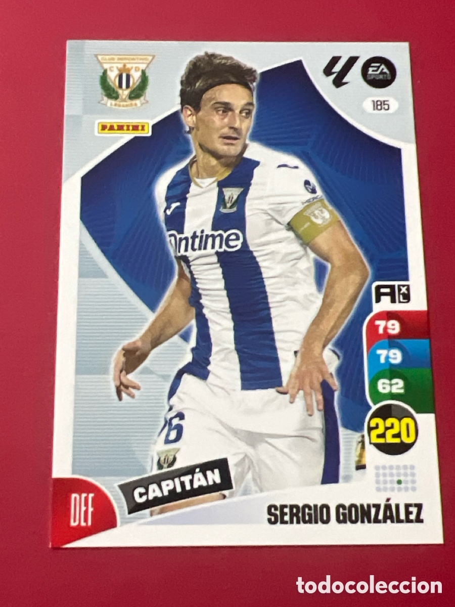 Fu&szlig;ball-Sticker: A532. Sergio Gonz&aacute;lez numero 185 del Legan&eacute;s cromo adrenalyn XL 24-25 2024-2025