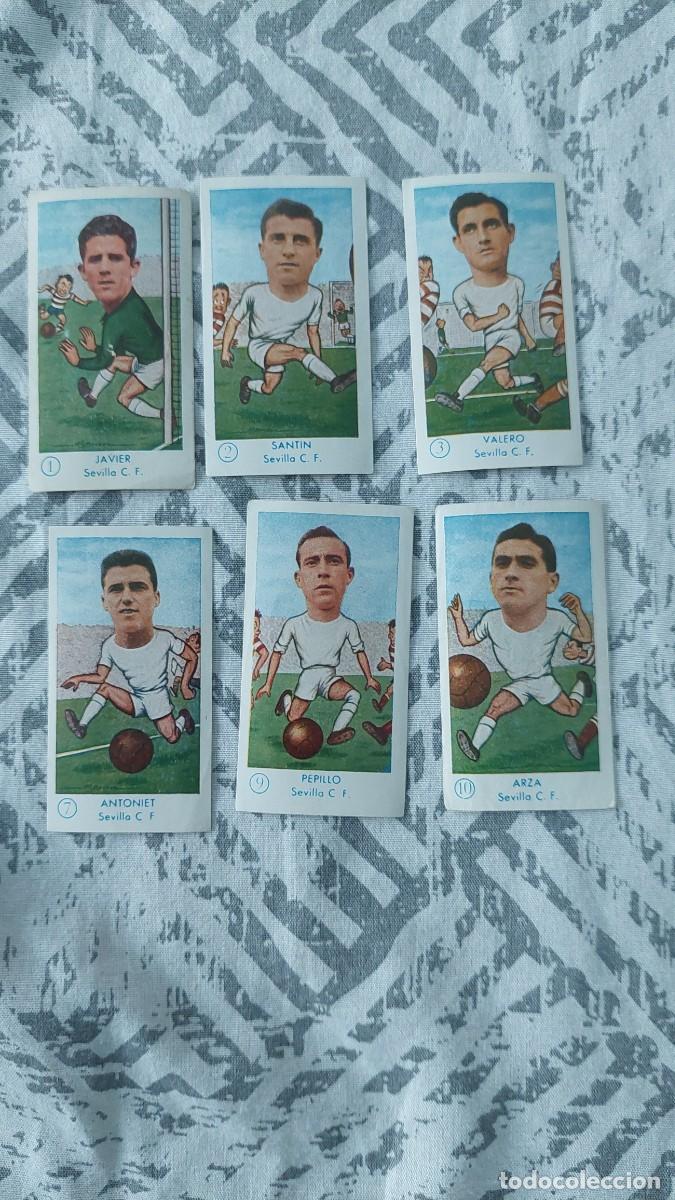 Fu&szlig;ball-Sticker: lote 6 cromos cabezones Gr&aacute;ficas Nilo Excelsior Sevilla, sin pegar sin repetir