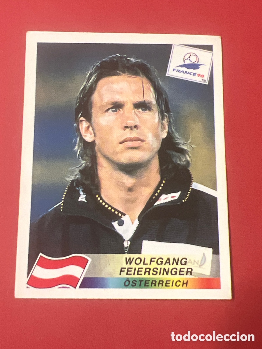 Fu&szlig;ball-Sticker: C6143. FEIERSINGER AUSTRIA PANINI FRANCIA 1998 98 SIN PEGAR NUNCA N&ordm; 142