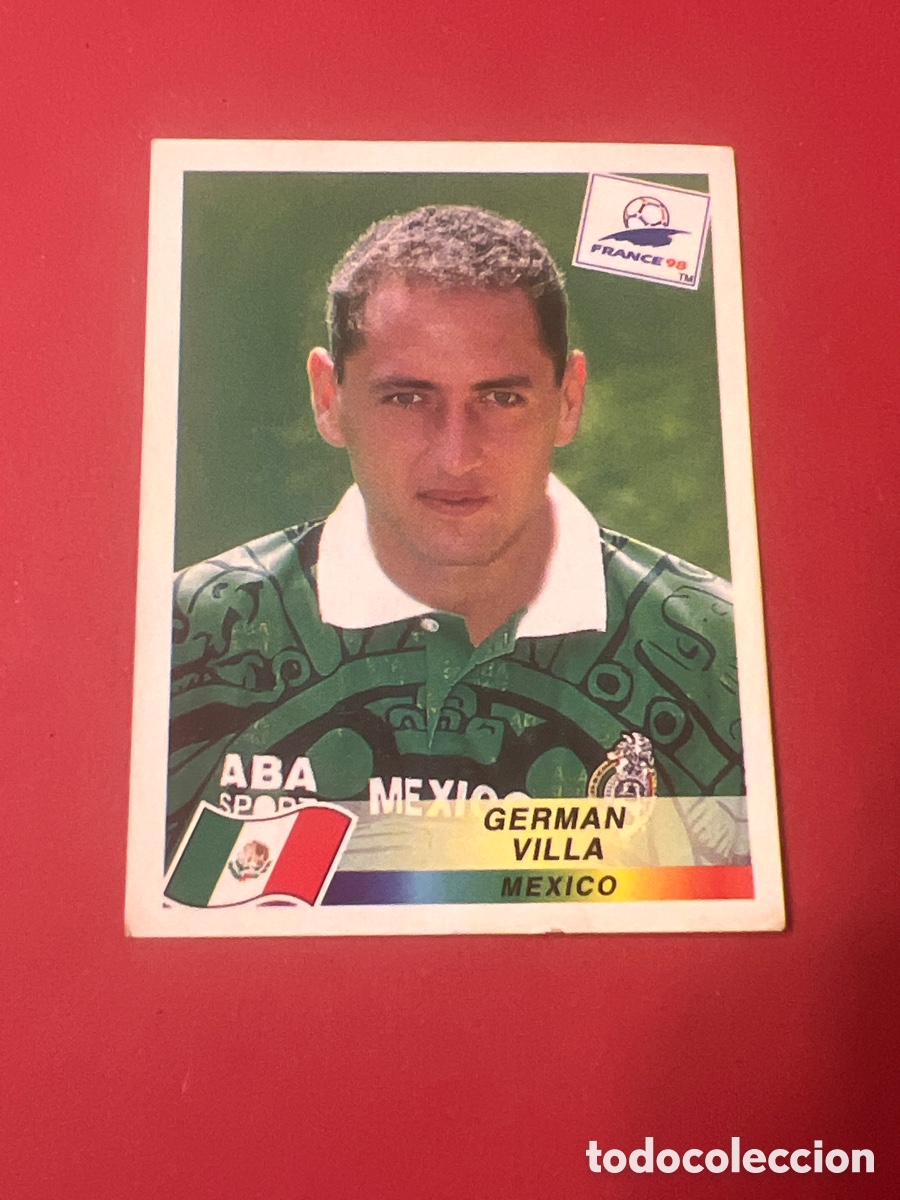 Figurine di Calcio: C6169. CROMO ALBUM FRANCIA 98 PANINI N&ordm; 365 GERMAN VILLA (MEXICO) SIN PEGAR - MUNDIAL FUTBOL 1998