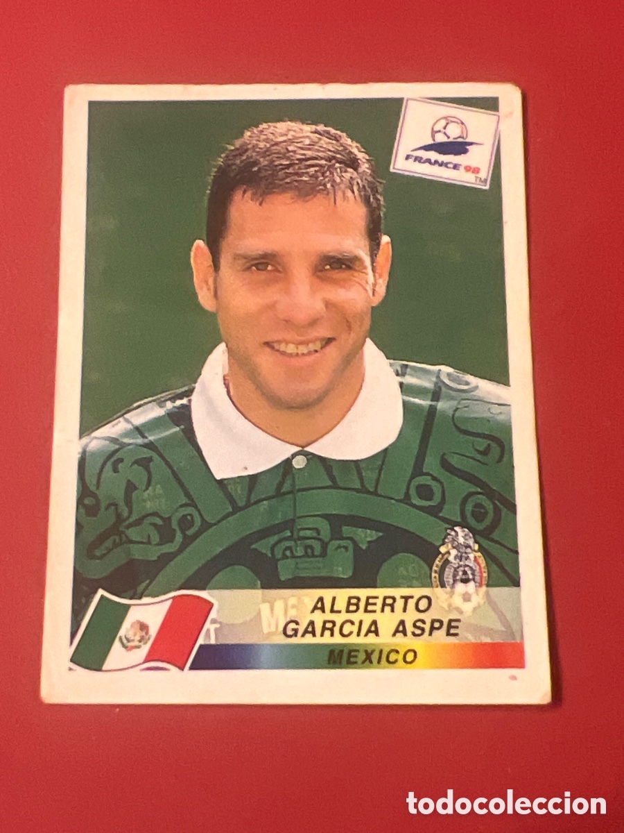 Fu&szlig;ball-Sticker: C6323. ALBERTO GARCIA ASPE 362 MEXICO PANINI FRANCIA 1998 98 SIN PEGAR NUNCA PEGADO