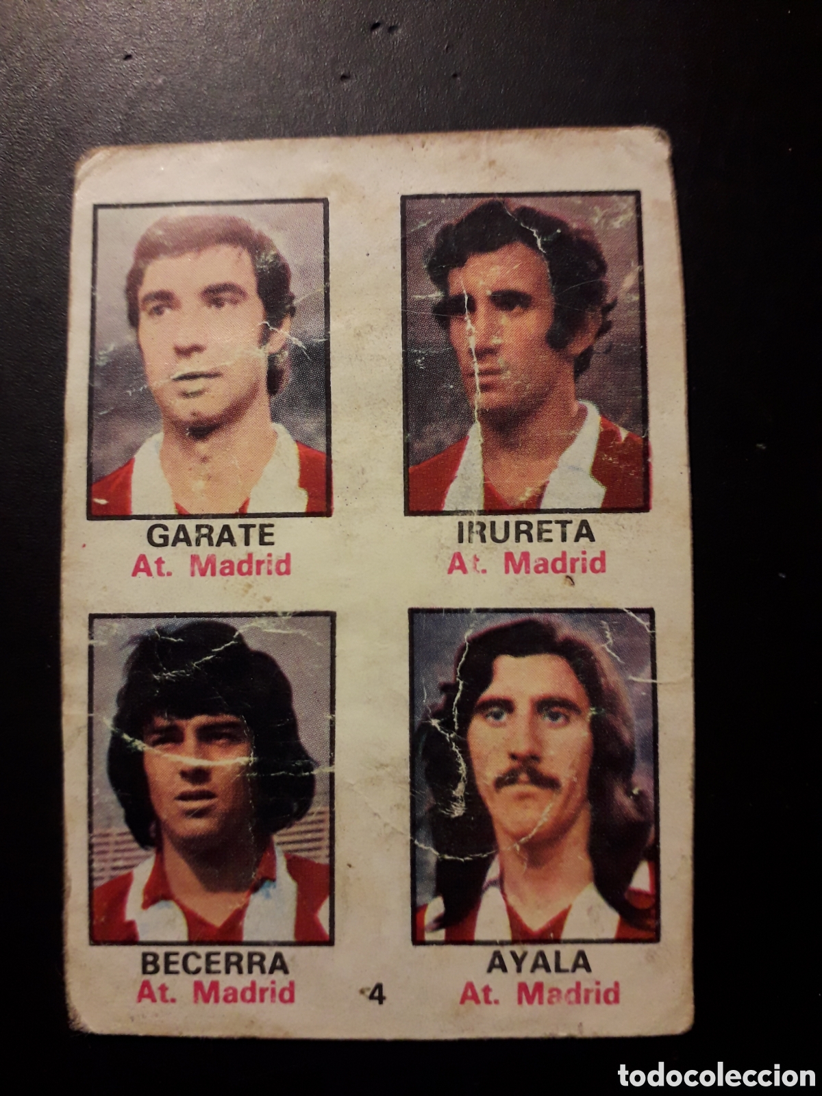 Cartes &agrave; collectionner de Football: G&Aacute;RATE/IRURETA/BECERRA/AYALA 4 AT MADRID FHER 1974-1975 74-75 RECORTADO ADHESIVO PEDIDO M&Iacute;NIMO 3&euro;
