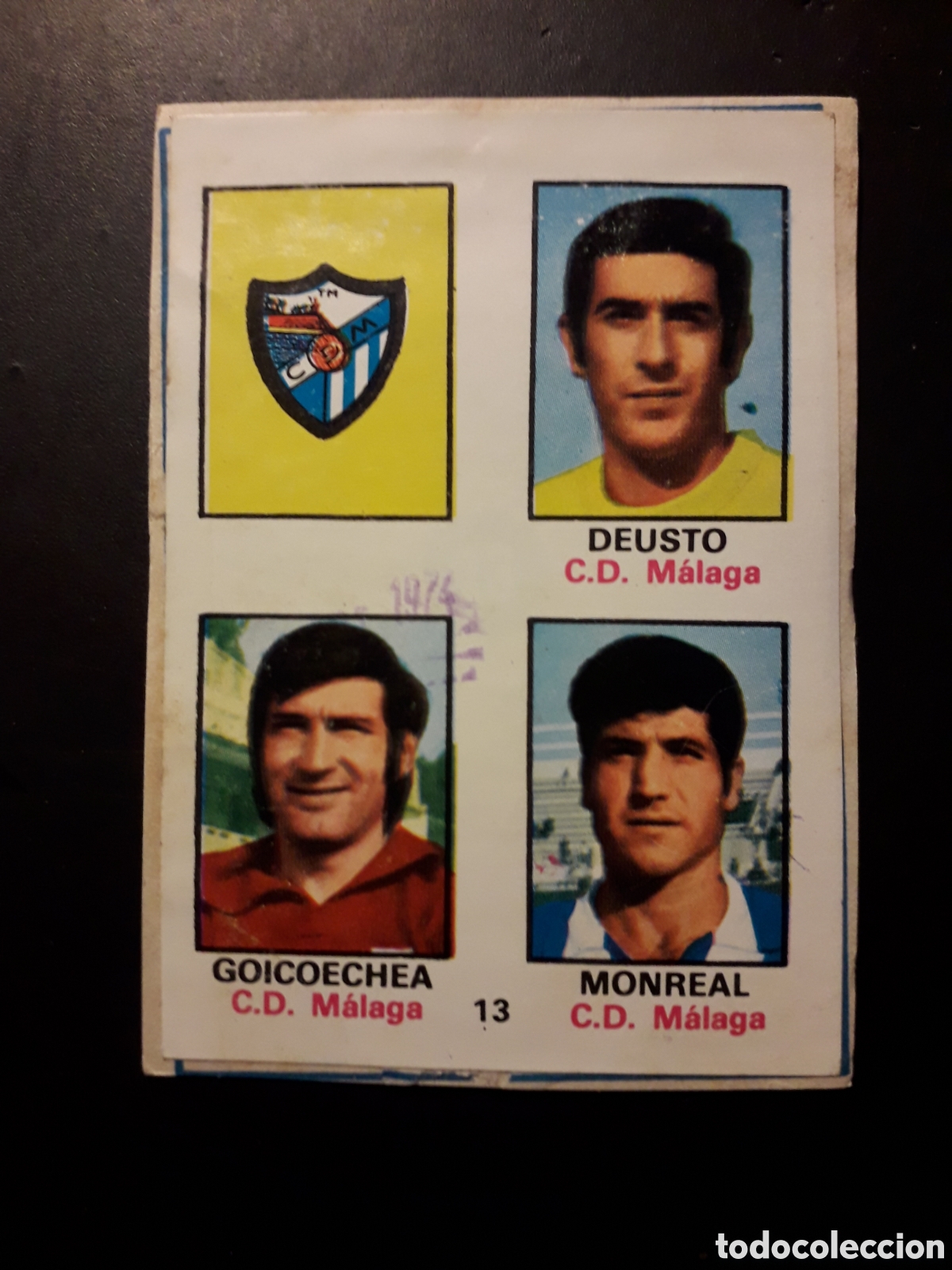 Cartes &agrave; collectionner de Football: ESCUDO/DEUSTO/GOICOECHEA/MONREAL 13 M&Aacute;LAGA FHER 1974-1975 74-75 RECORTADO ADHESIVO PEDIDO M&Iacute;NIMO 3&euro;