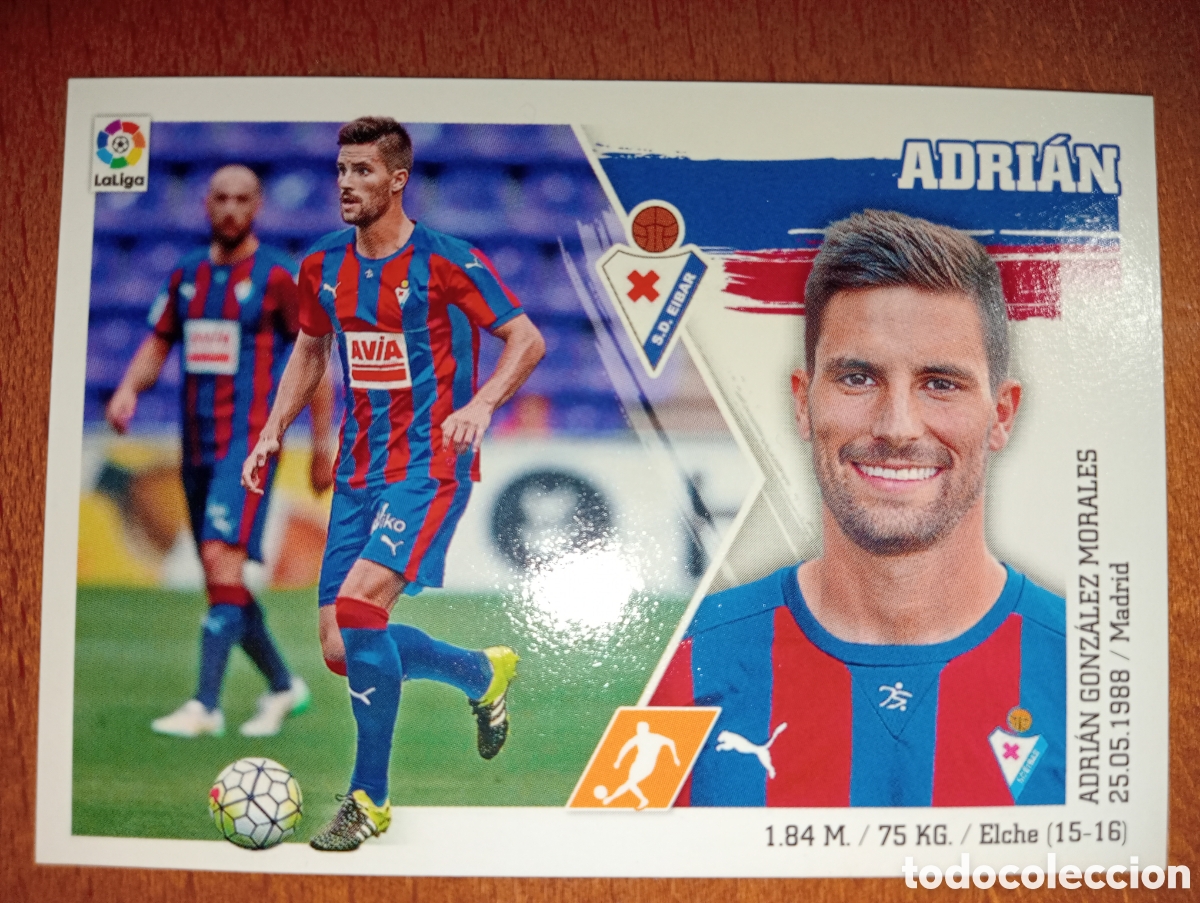 Cromos de f&uacute;tbol: Adri&aacute;n n&deg;22 liga este 15/16 Eibar - Foto 1
