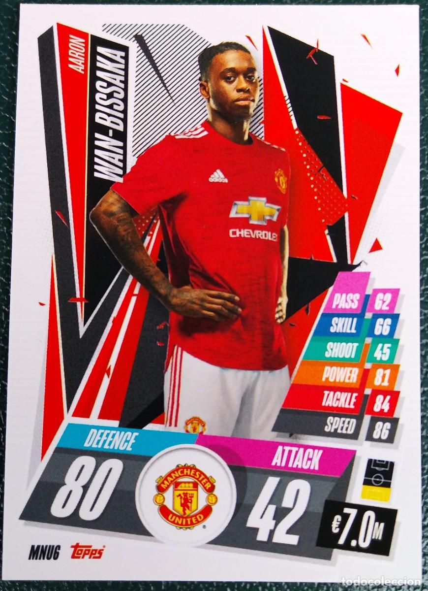 Football Stickers: MNU6 WAN-BISSAKA MANCHESTER UNITED CHAMPIONS LEAGUE 20 21 FICHAS ALBUM TOPPS MATCH ATTAX 2020 2021
