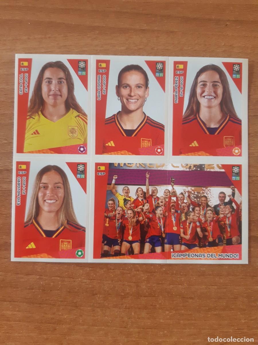 Football Stickers: L&Aacute;MINA EXTRA 6 CROMOS ESPA&Ntilde;A CAMPEONA DEL MUNDO MUNDIAL FEMENINO 2023 PANINI REVISTA JUGON