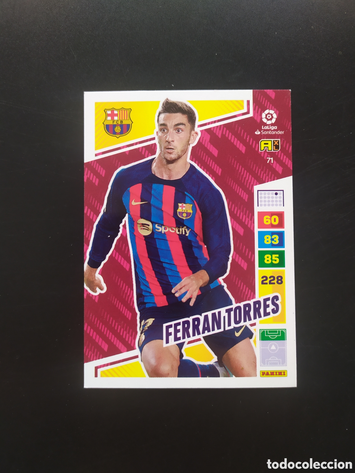 Football Stickers: Adrenalyn 2022 2023 22 23 panini Ferran Torres n&deg; 71 Barcelona