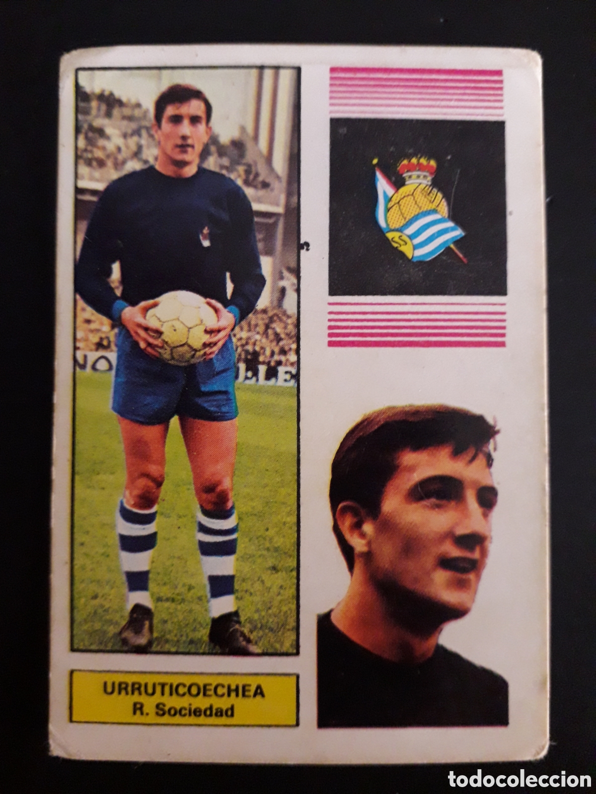 Cartes &agrave; collectionner de Football: URRUTICOECHEA REAL SOCIEDAD FHER 1974-1975 74-75 SIN PEGAR, ESCRITO EN TRASERA, PEDIDO M&Iacute;NIMO 3&euro;