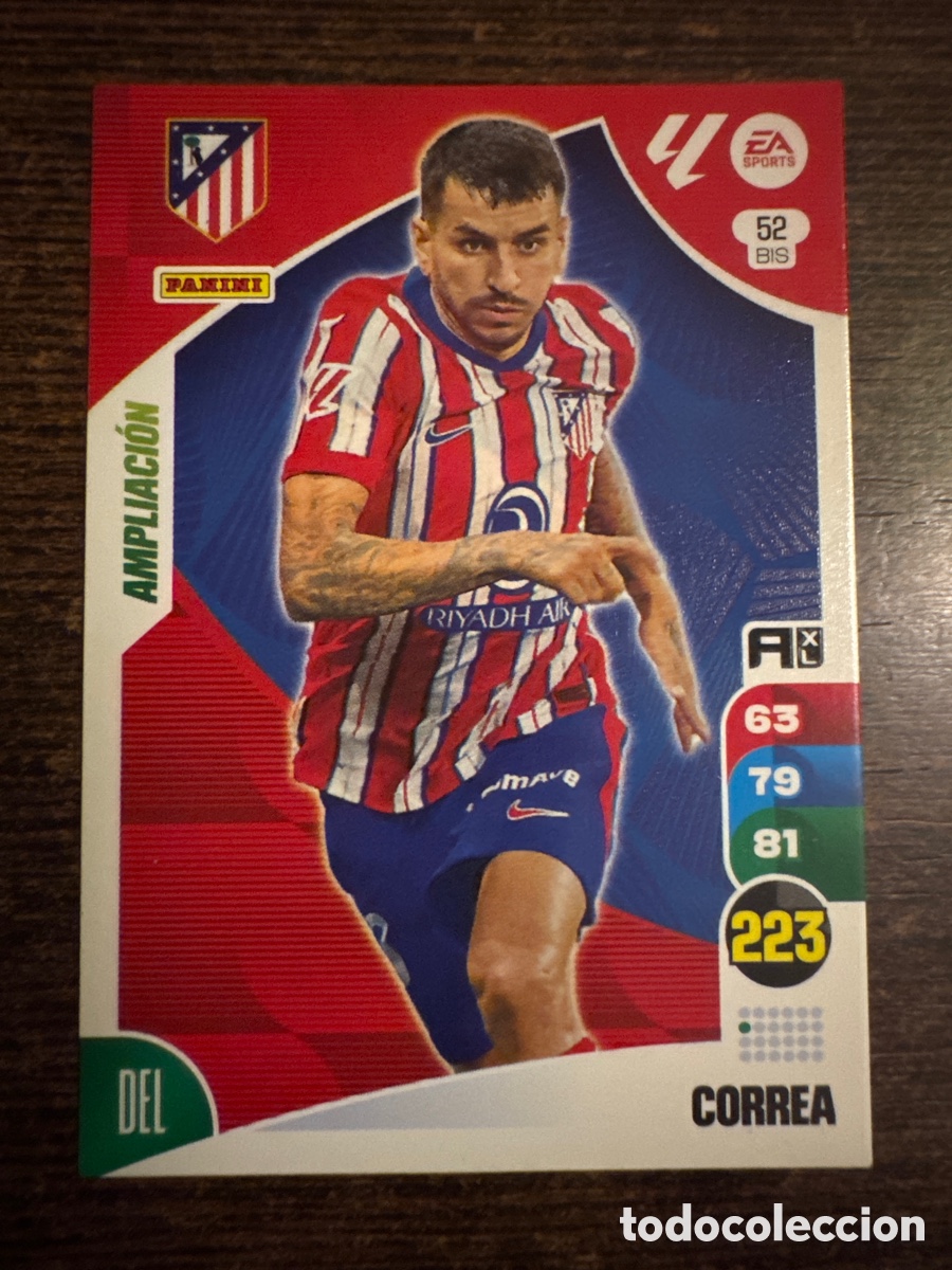 Cromos de f&uacute;tbol: # 52 BIS &Aacute;ngel Correa Atl&eacute;tico de Madrid Ampliaci&oacute;n Adrenalyn XL 24 25 2024 2025