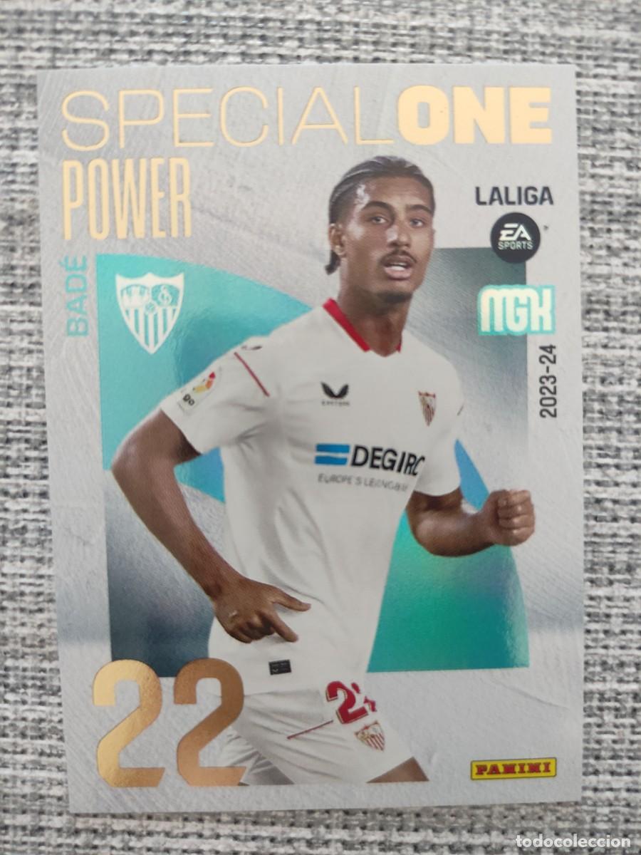 Cromos de F&uacute;tbol: MGK 2023-24. #P384 BAD&Eacute;. SEVILLA. SPECIAL ONE &rdquo;POWER&rdquo;. NUEVA DE SOBRE
