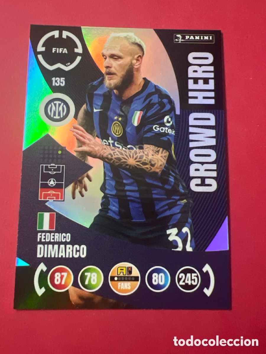 Cromos de Futebol: E50. CROMO n&ordm; 135 DIMARCO INTER DE MILAN FIFA CLUB WORLD CUP 2025 ADRENALYN XL DE PANINI. Nuevo.