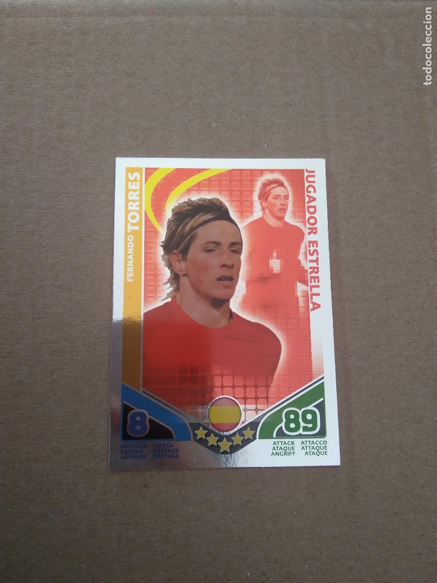 Cromos de F&uacute;tbol: FERNANDO TORRES ESPA&Ntilde;A JUGADOR ESTRELLA CROMO FUTBOL Topps Match Attax World Stars 2010