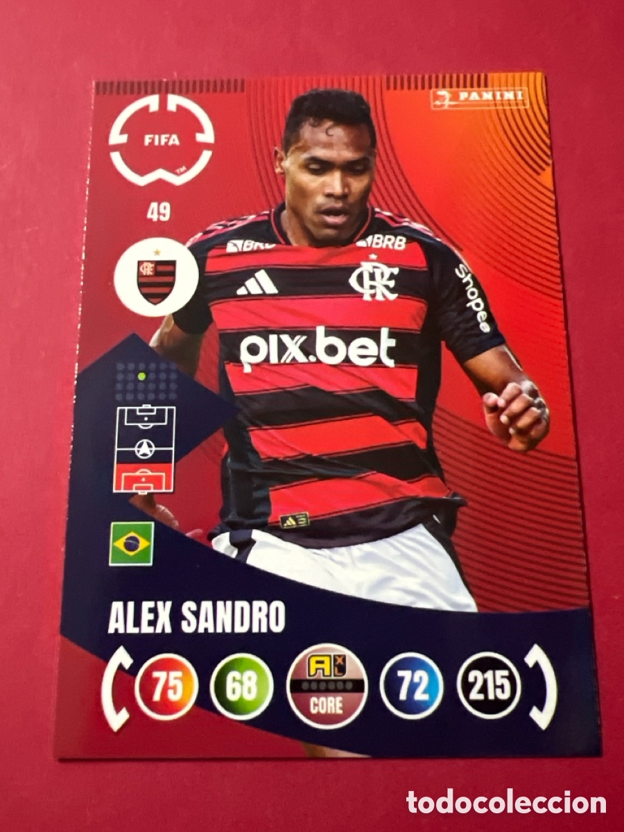 Fu&szlig;ball-Sticker: E78. 49 ALEX SANDRO FLAMENGO CORE PANINI ADRENALYN CLUB WORLD CUP 2025 25
