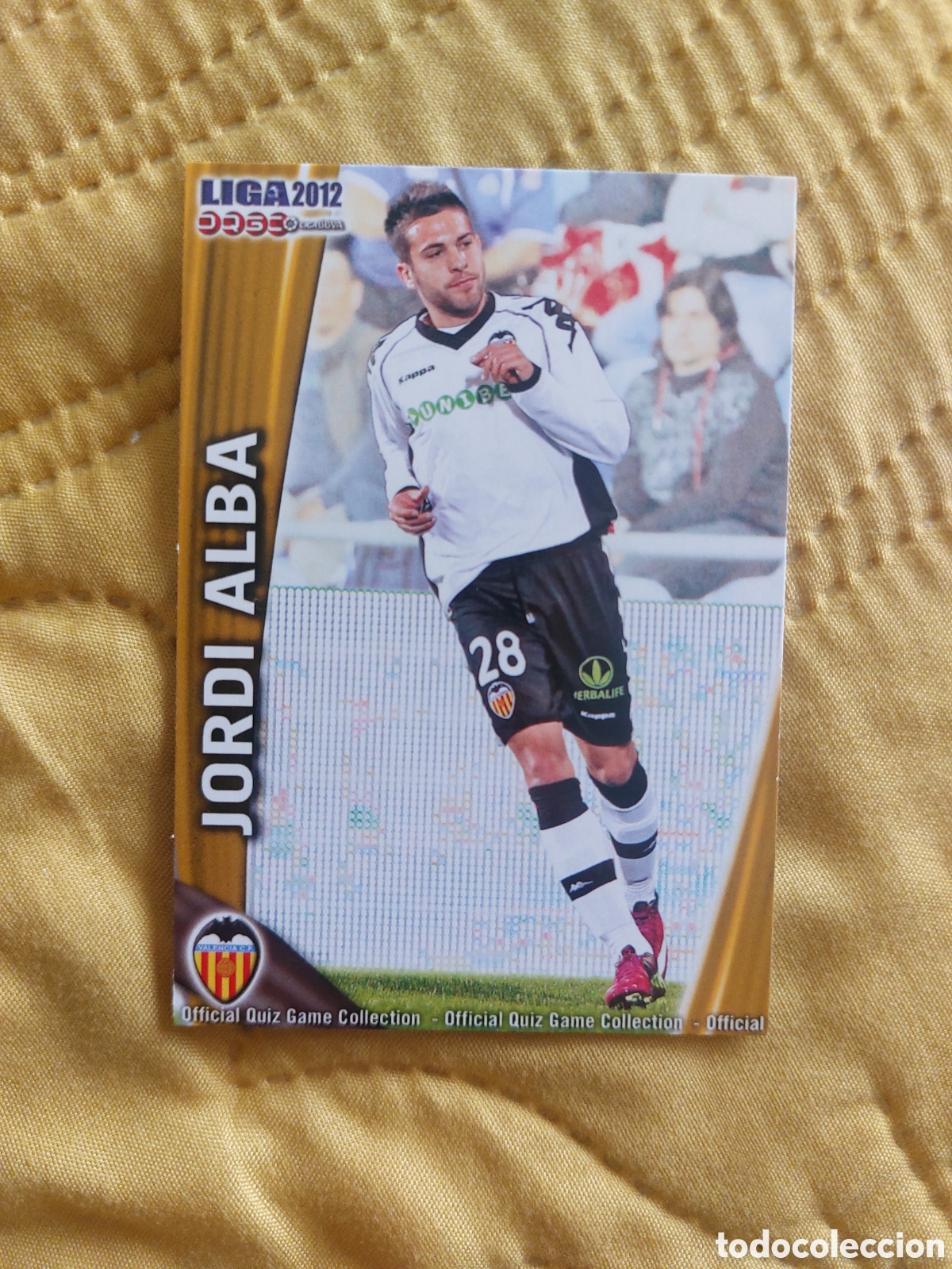 Cromos de F&uacute;tbol: 66 JORDI ALBA VALENCIA MUNDICROMO FICHAS LIGA 2011 2012 11 12