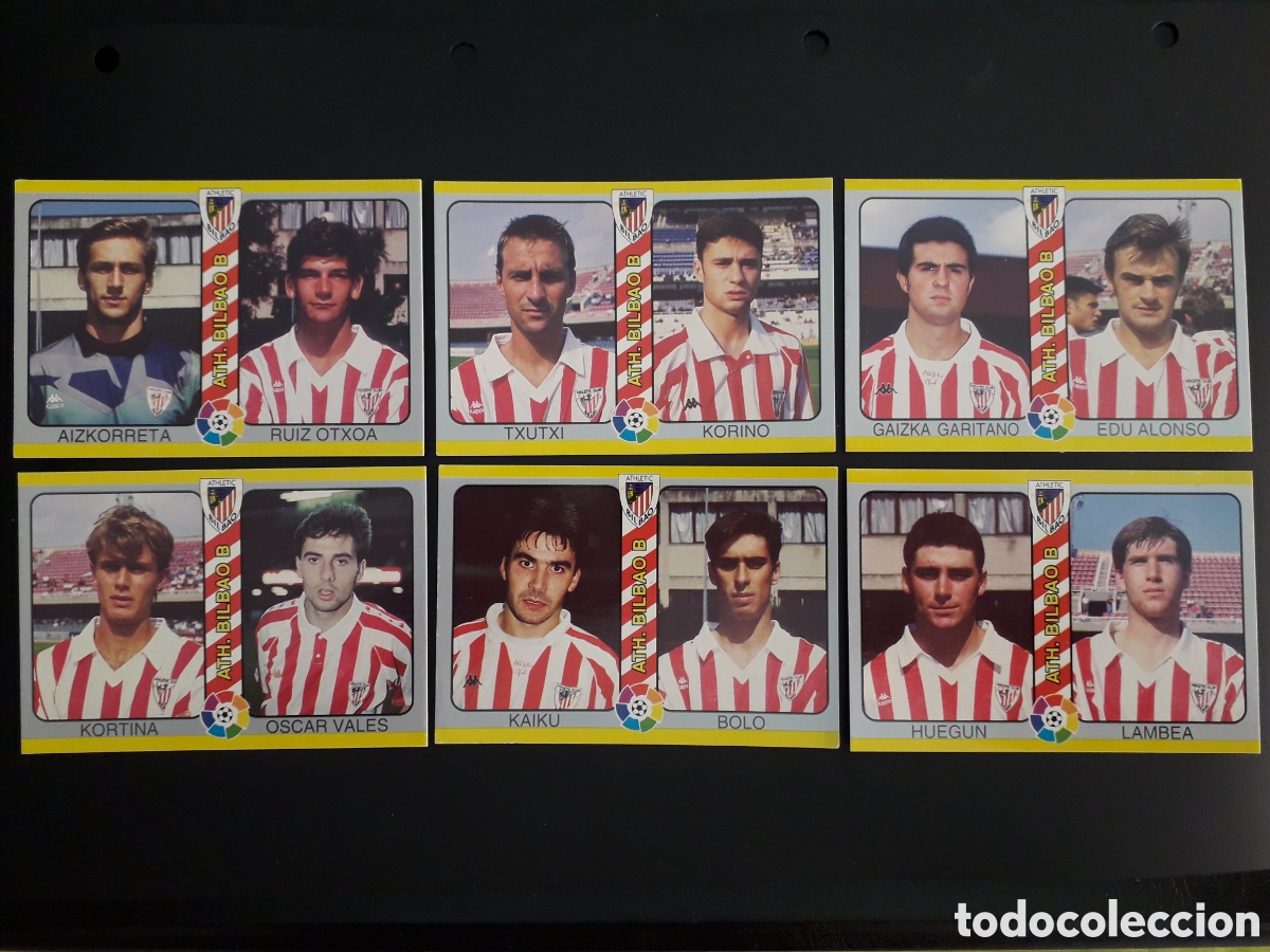 Cromos de Futebol: 6 CROMOS ATHLETIC DE BILBAO B, F&Uacute;TBOL TOTAL MUNDICROMO MC 94 95 1995 EQUIPO COMPLETO PEDIDO M&Iacute;NIM 3&euro;