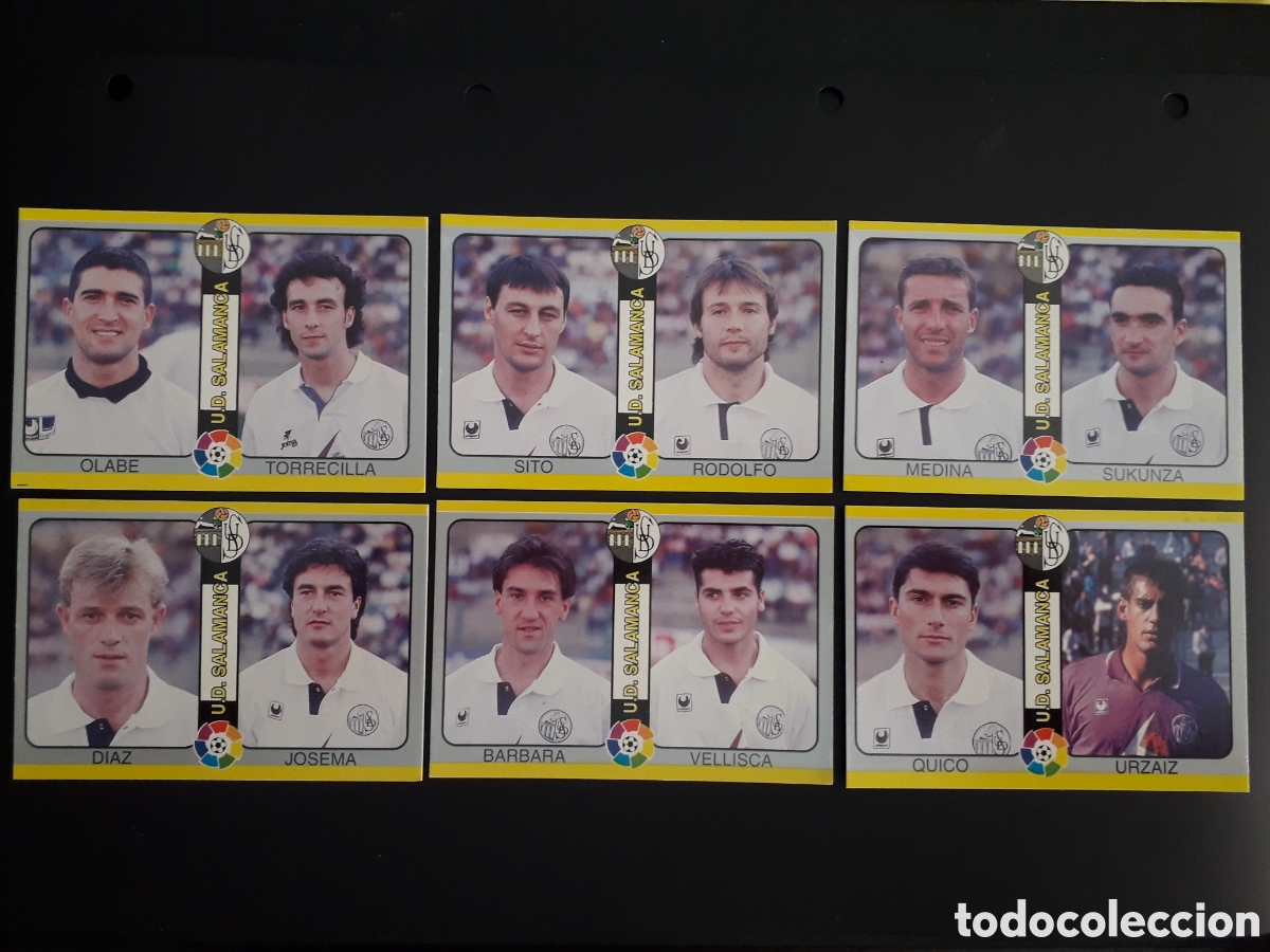 Cromos de Futebol: 6 CROMOS SALAMANCA, F&Uacute;TBOL TOTAL MUNDICROMO MC 94 95 1995 EQUIPO COMPLETO PEDIDO M&Iacute;NIMO 3&euro;