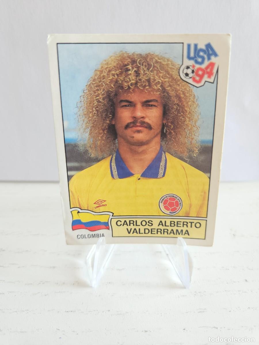 Cromos de f&uacute;tbol: N&deg;62 Carlos Alberto Valderrama (Colombia) Mundial USA 94 PANINI. Nunca pegado