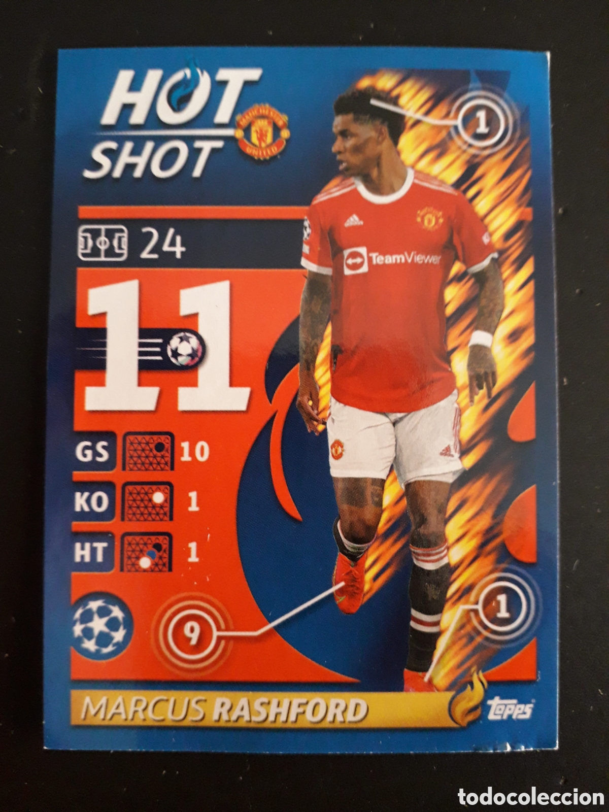 Cartes &agrave; collectionner de Football: RASHFORD MANCHESTER N&deg; 447 HOT SHOT UEFA CHAMPIONS LEAGUE TOPPS 21 22 2021 2022 PEDIDO M&Iacute;NIMO 3&euro;